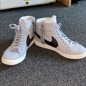 women's gray high top sneakers